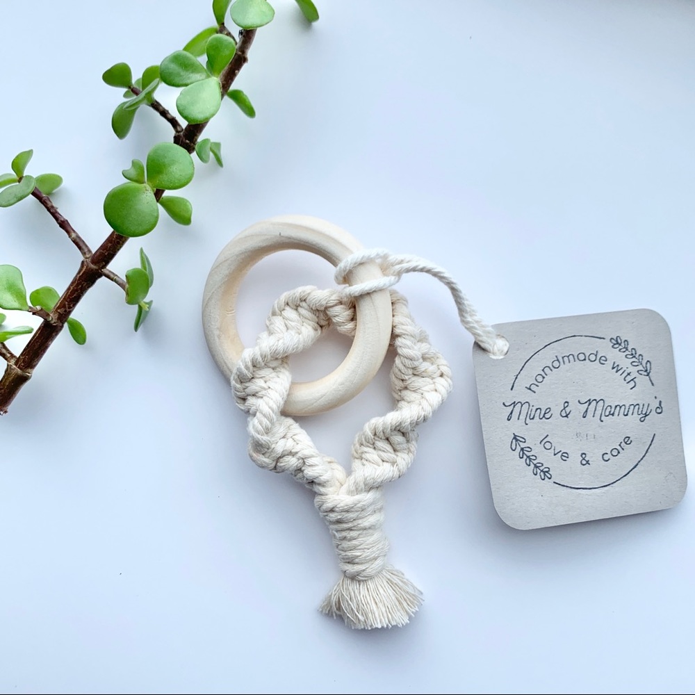 COPY - Macrame Boho Baby Wood Teether